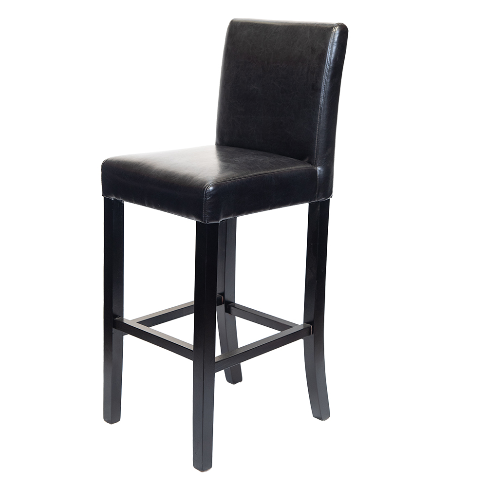 RESTAURANT CHOCOLATE BROWN LEATHER BAR STOOL 8015L - Click Image to Close